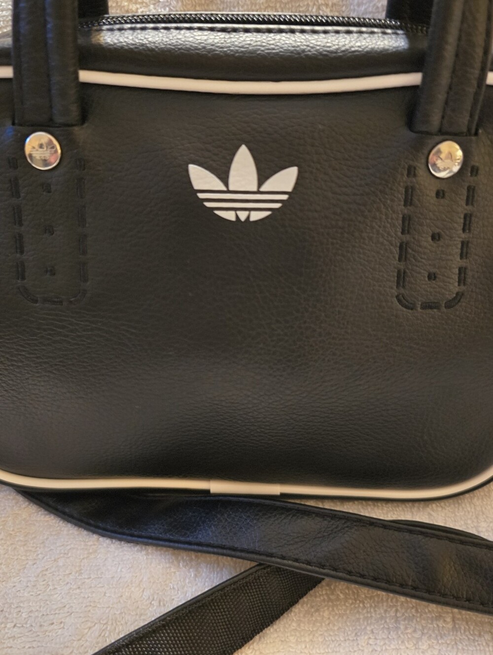 Adidas Originals Adicolor Mini Bowling Bag Crossbody Black NWT - Picture 3 of 15